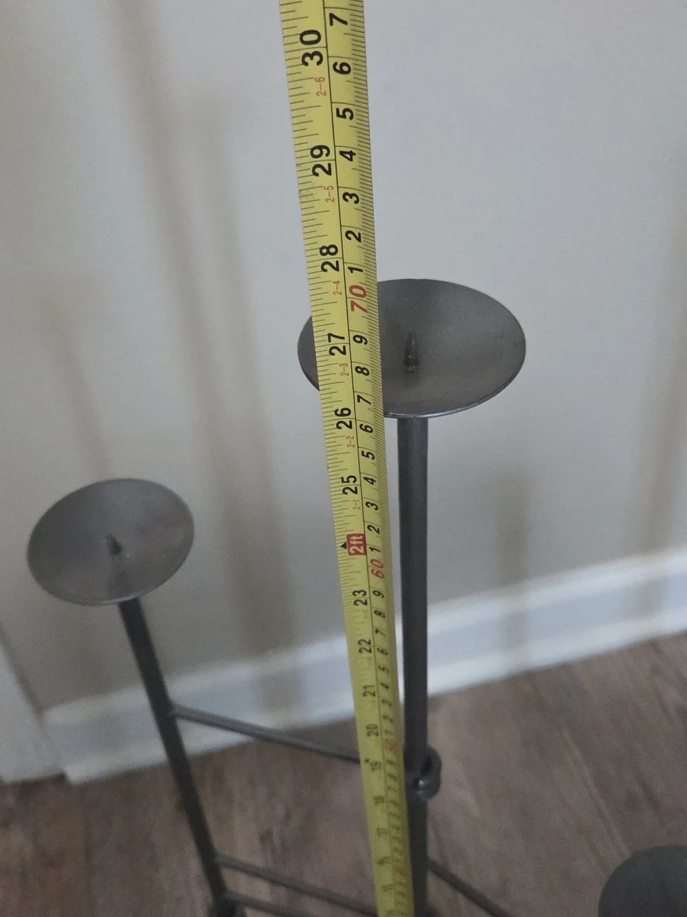 Vintage Black Multi-Arm Metal Candle Holder